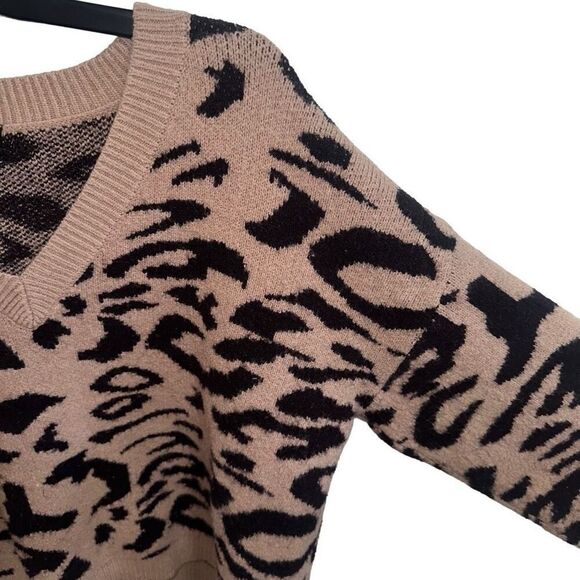 Lulus Good For You Taupe Leopard Print Sweater - Picture 6 of 8